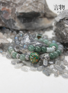 言物女翡翠银原创清雅脱俗