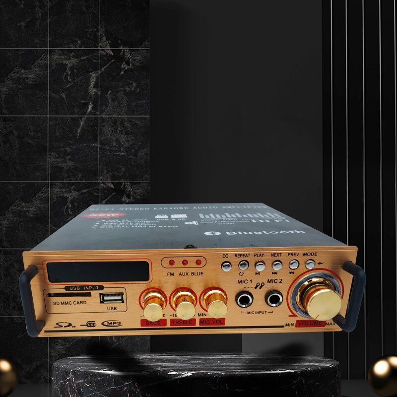 80Wblue220V12v音箱蓝牙功放迷你小型插卡功率放大 功放机U盘收音