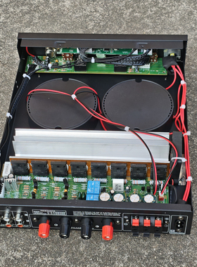 800W220V大功率功放板双变压器智能风扇Hi-Fi前后级5声道8管功放