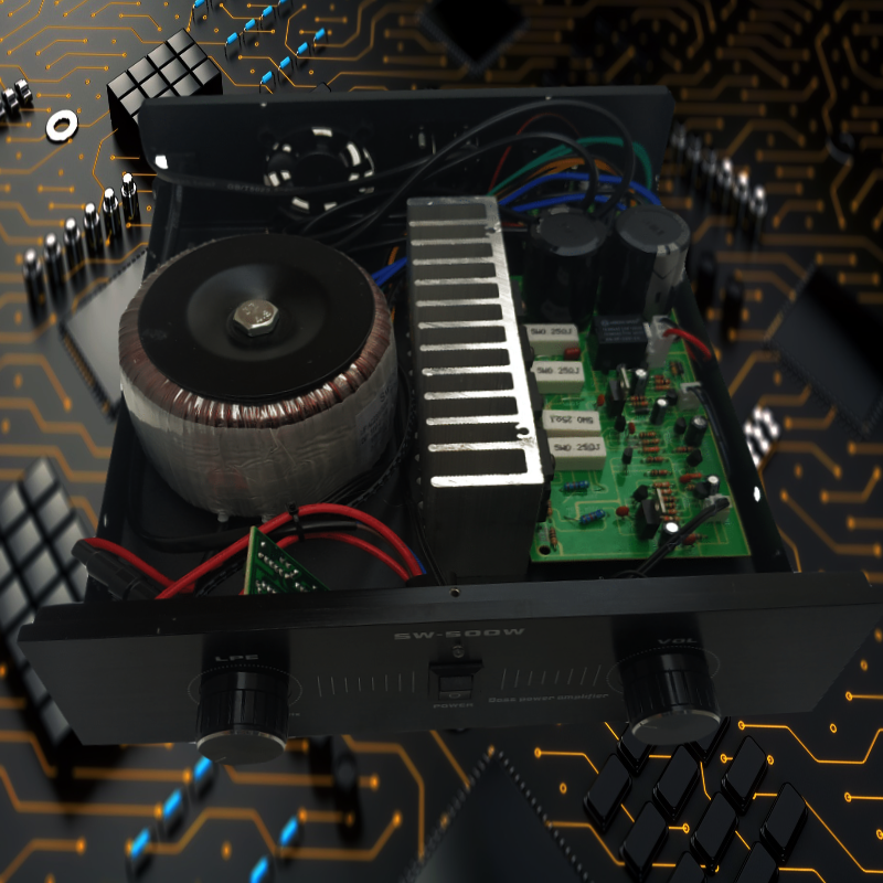 500W1.0纯重低音炮进口功率管大功率无源重低音炮功放板220V环牛