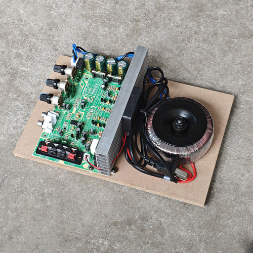 600W8个A1943C5200hifi220V大功率功放板智能风扇5532前级功放板