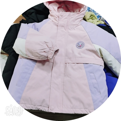 实体货品童装女童中大童有内胆羽绒服连帽时尚百搭款