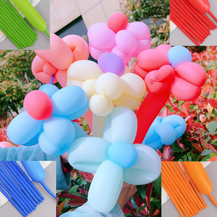 卡通魔术长条气球节日生日聚会派对装饰编织造型形状手工条形气球