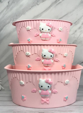 卡通可爱儿童洗脸盆宝宝盆洗PP家用卫生间大号小号洗脚盆塑料盆子