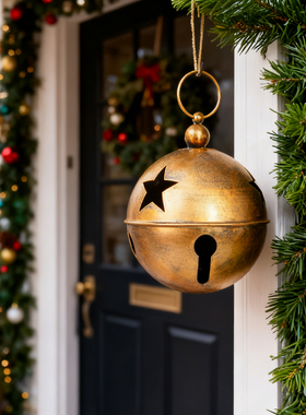 铁艺大号圣诞铃铛装饰摆件