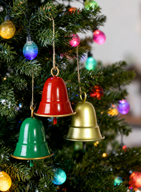 圣诞铁艺铃铛小号摆件挂件