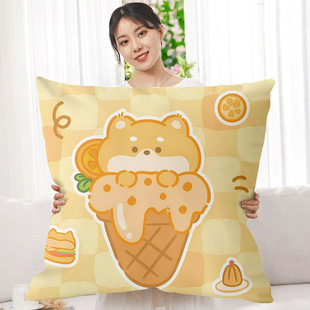抱枕沙发客厅可爱卡通动物靠垫护腰靠背枕套宿舍汽车床头办公室飘