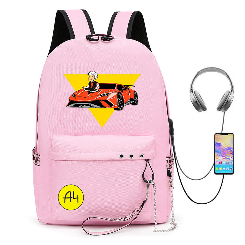 直播网红爆款A4印花青少年女生中小学生书包男女休闲帆布双肩背包