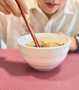 纯白双线700ml进口高骨瓷5.5寸碗面碗米饭碗汤碗洗碗机微波炉适用