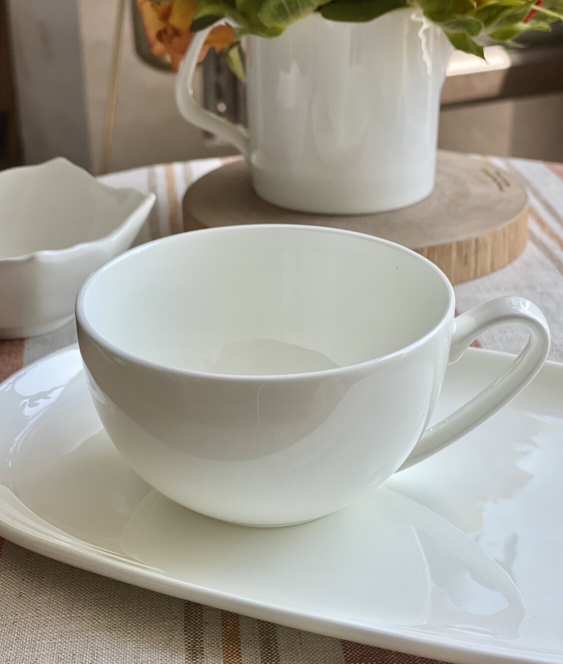 微瑕疵出口德国300ml纯白高骨瓷咖啡单杯果汁杯茶杯儿童杯洗碗机