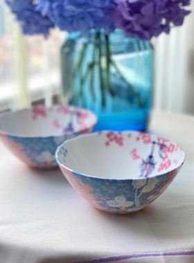 5.25英寸芬兰高骨瓷花边小碗饭碗汤碗水果碗沙拉碗洗碗机微波炉适