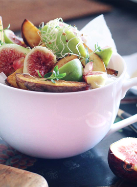 德国高温骨瓷带把汤杯0.7L进口骨粉5寸纯白面碗汤碗麦片杯早餐杯