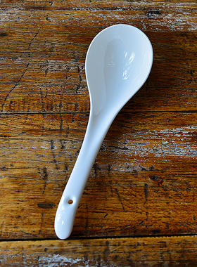 MIDI定制纯白45%进口骨粉中式大汤勺公用勺酒店饭店餐具调羹瑕疵