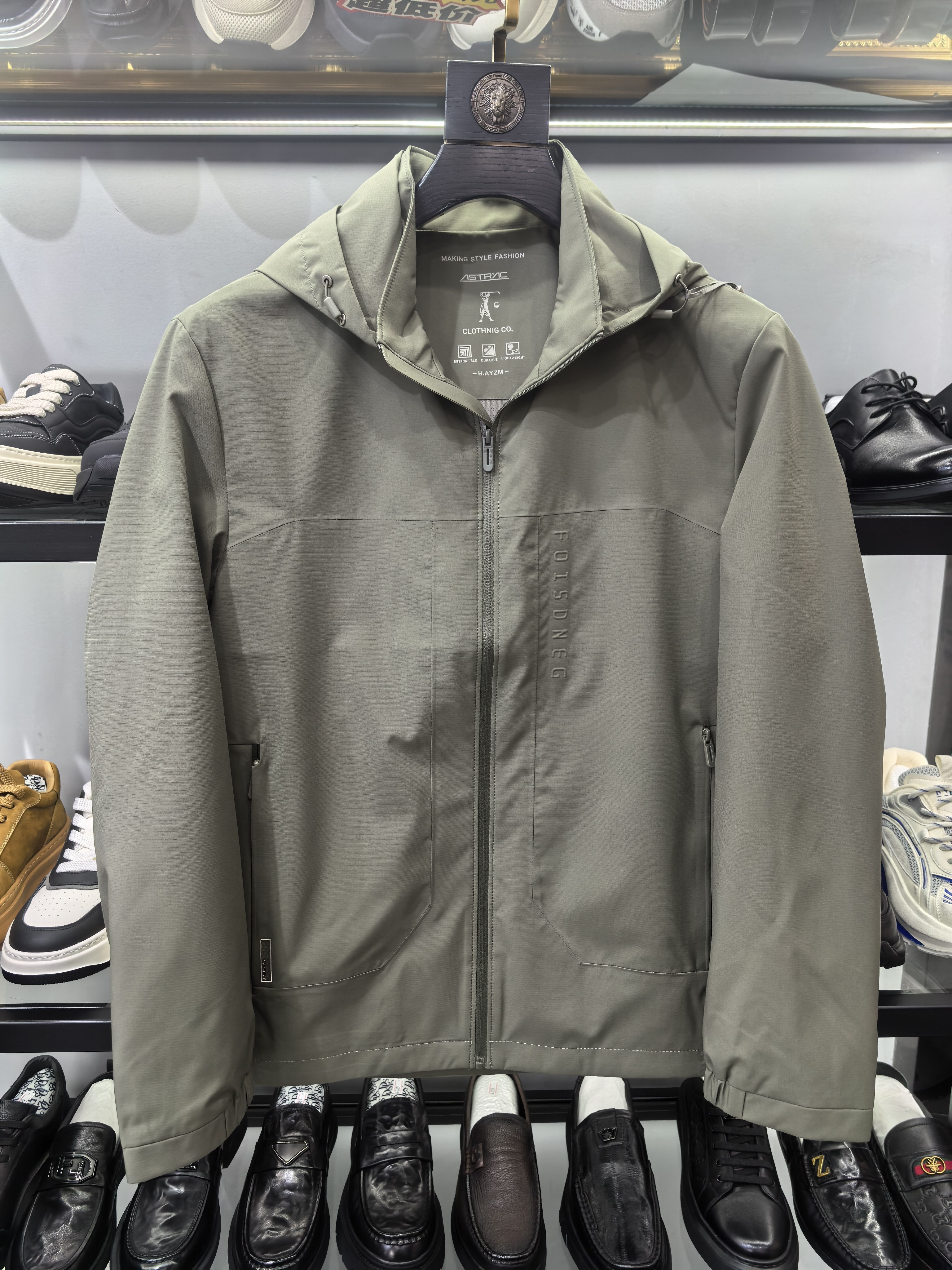 卡荻培蒙2026新款春装男士连帽夹克男薄款外套休闲商务外套男夹克