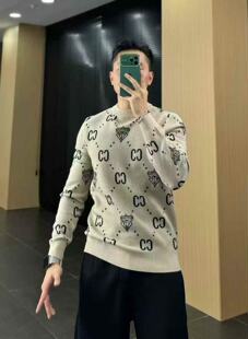 潮牌毛衣高端名牌羊毛衫秋冬款内搭冬季打底衫时尚款洋气羊毛衫