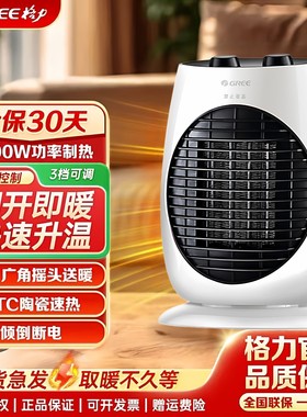 格力取暖器暖风机家用节能摇头迷你办公室小型电暖热气NTFD-18-WG