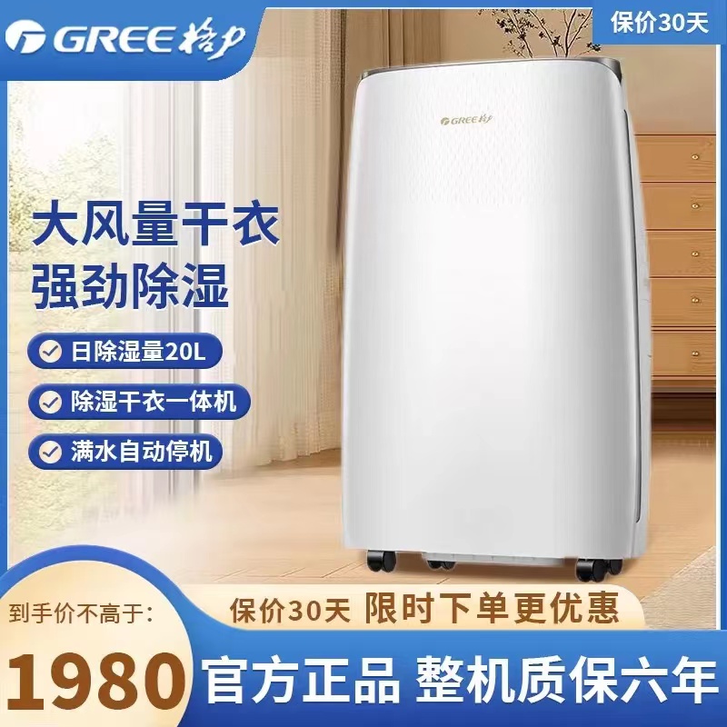 格力除湿机抽湿机家用抽湿器除湿器房间干衣抽湿器吸湿器DH20EF