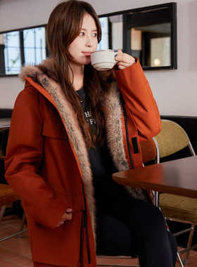 派克服女2025新款冬季加绒加厚中长款内胆可拆卸貂皮大衣皮草外套