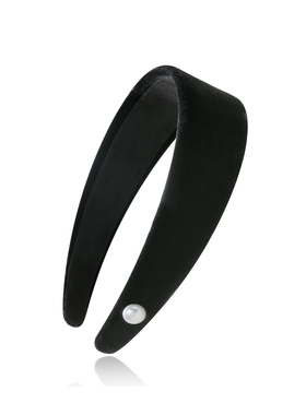 奇美拉高级感新款大号高颅顶发箍宽边洗脸压发头箍黑色丝绒发饰