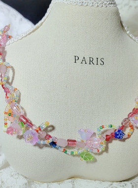 原创手作是花仙子的项链复古梦幻重工串珠脖链小众饰品