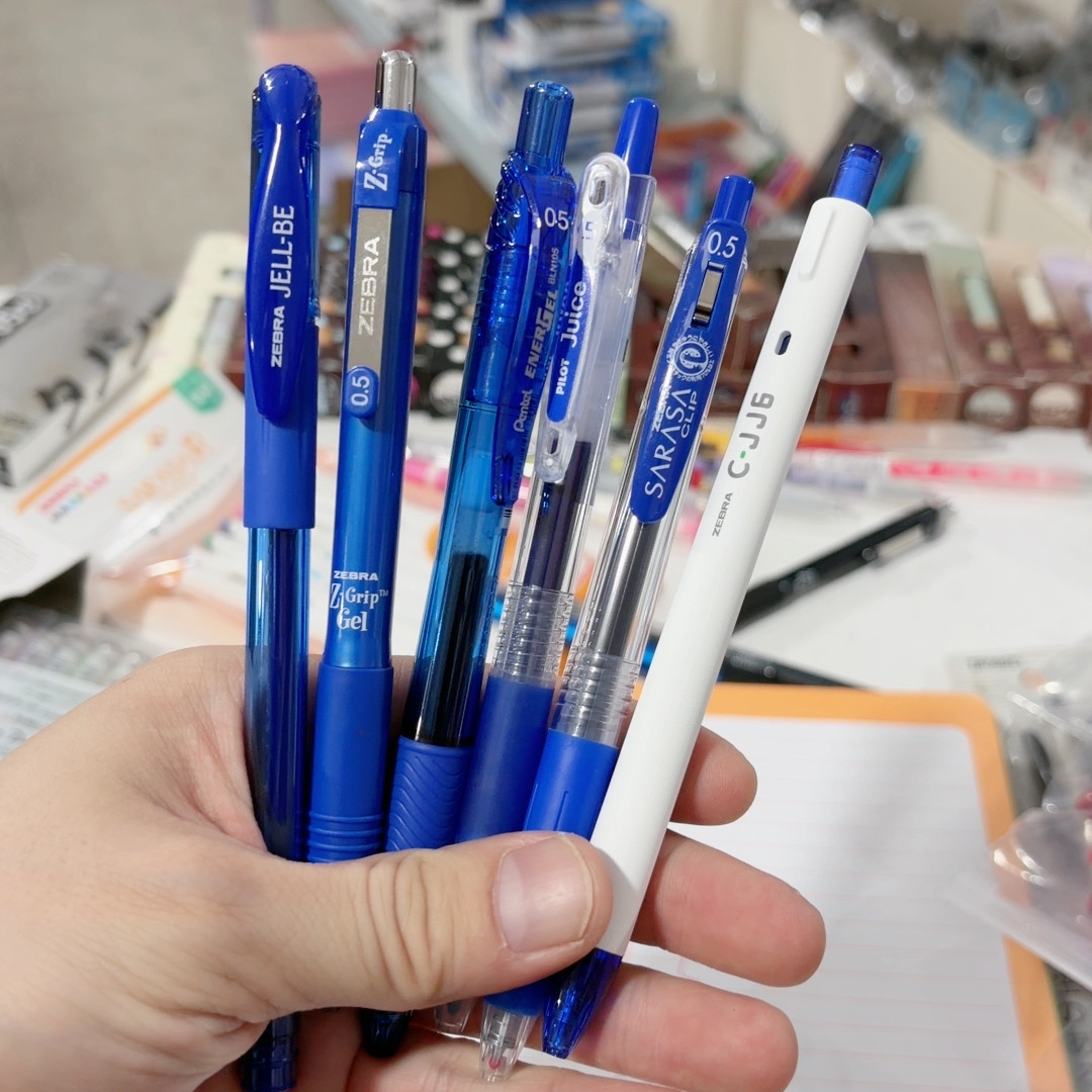 日本进口中性笔学生中高考高颜值日系ins蓝色组合