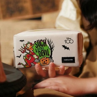 KOKUYO国誉迪士尼联名万圣节狂欢笔袋学生大容量笔盒多功能收纳包