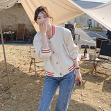 现货秋装米色外套棒球服上衣057-5807-P125K188，商品下架区，唯尔萱