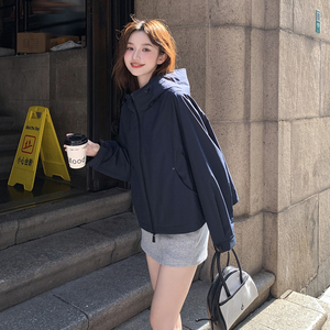 新款 藏青色外套 057-9158p165k248，女装短外套，唯尔萱