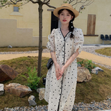 夏装新款爱心撞色白色连衣裙5826-P105K158，女装连衣裙，2B080
