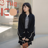 春装黑色包边空气层外套2B080-5852-P120K178，女装短外套，2B080