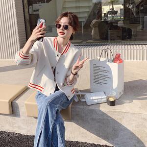 春装米色外套棒球服上衣 5807-P125K188图片