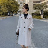 新款冬装毛呢大衣海军领呢大衣057-5859-P175K258，女装毛呢外套，唯尔萱