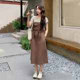 夏装新款条纹拼接假两件连衣裙8808-P115K168，女装连衣裙，2B080