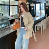 新款卡其色风衣外套袖中长款057-9162p175k268，商品下架区，唯尔萱