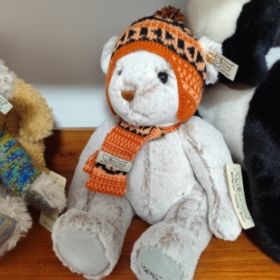 明仁之家正版围巾小熊毛绒学生玩具玩偶节礼物送女朋友公仔卡通