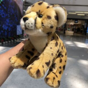 仿真豹子/雪豹公仔可爱小狮子毛绒玩具森林动物玩偶美洲豹虎娃娃