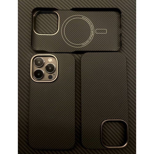 适用苹果iPhone12/13/14/15/16ProMax真凯夫拉芳纶碳纤维手机壳磁吸Magsafe高级感超薄商务手机保护套男士