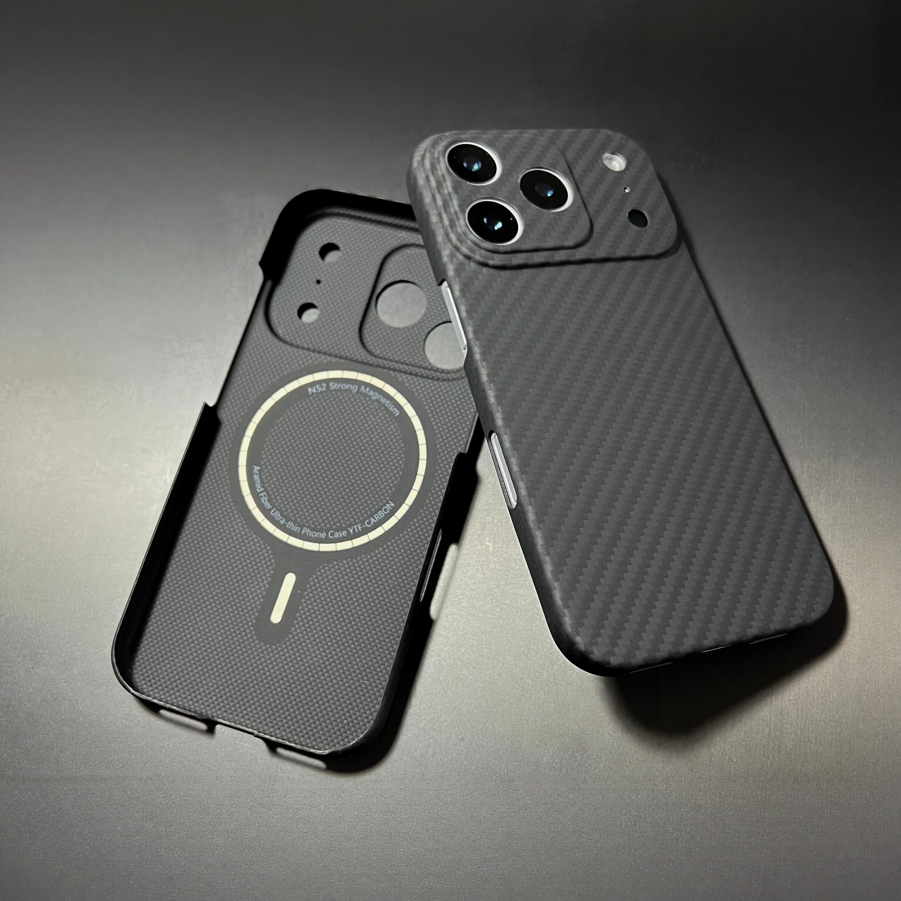 适用苹果17Promax凯夫拉手机壳iphone13pro真芳纶碳纤维包镜头14pro磁吸轻薄散热保护套15全包编织工艺保护壳