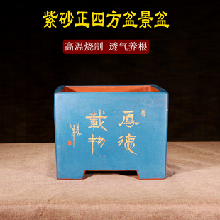 宜兴紫砂四方花盆客厅花卉绿植盆栽老桩造盆景盆多肉陶瓷盆栽