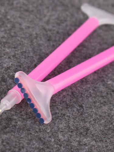 Алмазная картина, двуглавая алмазная ручка с перекрестной точкой, алмазная ручка с несколькими головками, трехголовка, ручная работа, девять алмазов, наклейка, артефакт, инструмент, липкий алмаз