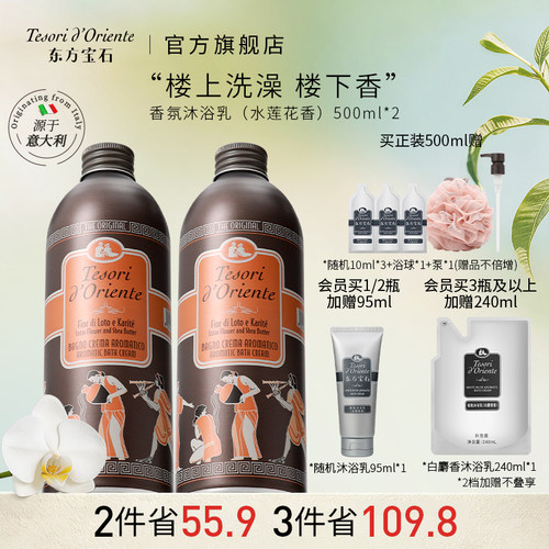东方宝石水莲花香氛沐浴露男女