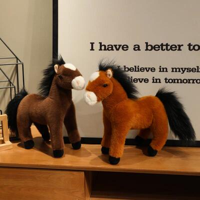 可爱仿真小马驹娃娃汗血马公仔毛绒玩具布娃娃玩偶儿童生日礼物男