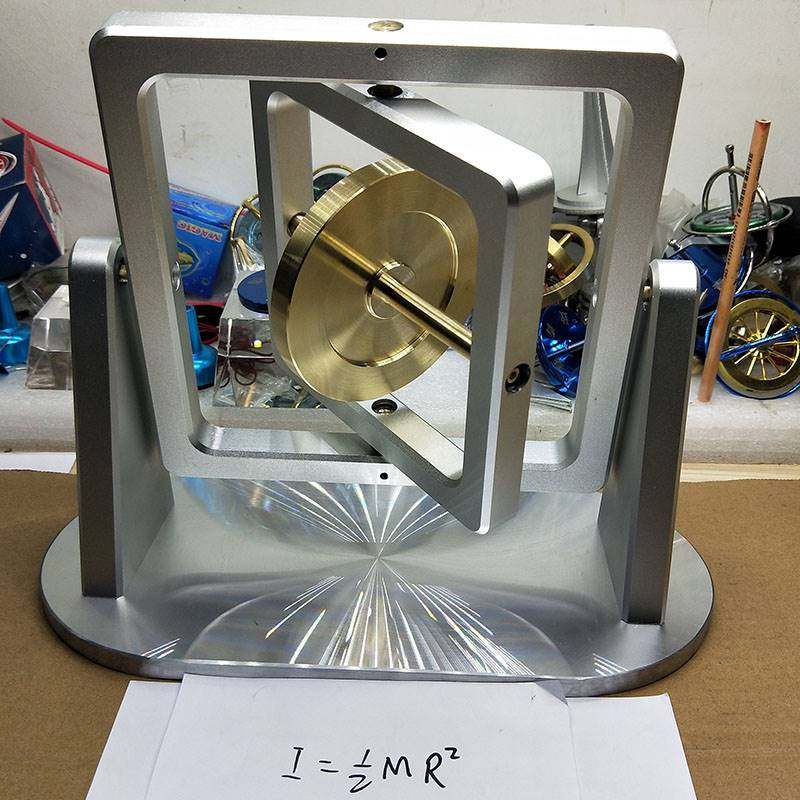 新款超精密gyroscope电启动金属机械陀螺仪动平衡黄铜飞轮反重力
