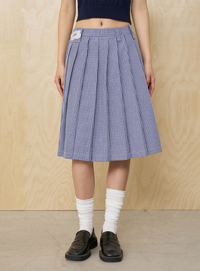 Mood Like Me 25ss花点格调格纹百褶裙