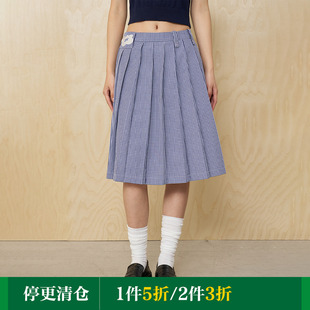 25ss花点格调格纹百褶裙 Mood Like