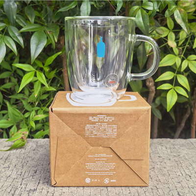现货日本bluebottle小蓝瓶子爱心真空耐热双层玻璃杯马克杯咖啡杯