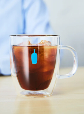 现货日本bluebottle小蓝瓶子爱心真空耐热双层玻璃杯马克杯咖啡杯