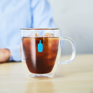 现货日本bluebottle小蓝瓶子爱心真空耐热双层玻璃杯马克杯咖啡杯