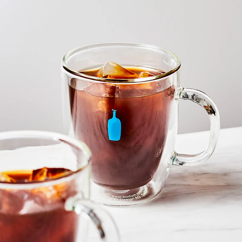 现货日本bluebottle小蓝瓶子爱心真空耐热双层玻璃杯马克杯咖啡杯
