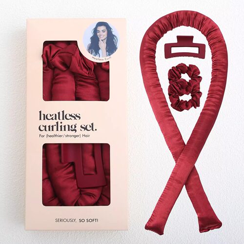 Satin Heatless Curler Set for Sleep Styling Big Wave